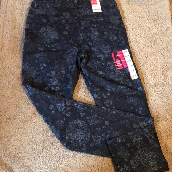 patterned jeans